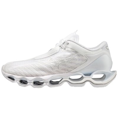 Zapatillas Para Correr Mizuno WAVE Prophecy 12 Mujer Blancos / Plateados - Chile M294DVZRYA